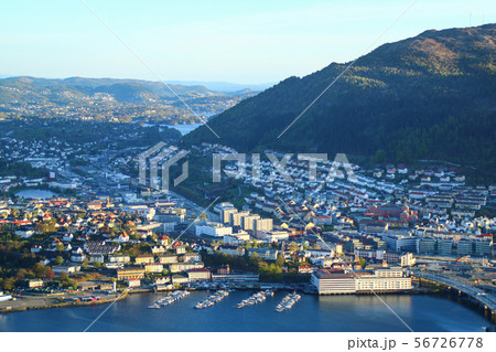 ノルウェーの 北欧 風景の写真素材