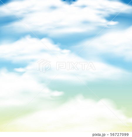 Background template with fluffy clouds in blue sky 56727099