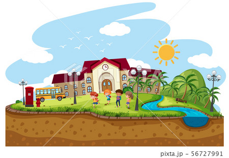 Background scene of children at school 56727991