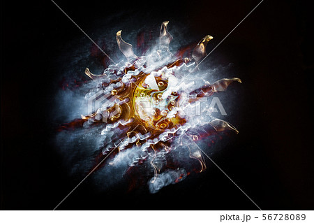 Creative shot of pendant sun made from brass and 56728089