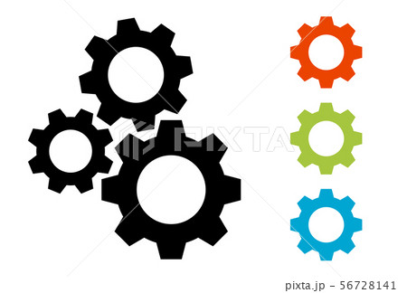 歯車の組み合わせ アイコン素材のイラスト素材