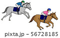 競馬イラスト　白背景 56728185