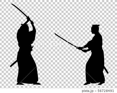 Samurai Silhouette Stock Illustration