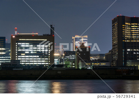 築地市場 解体中 夜景 築地市場 解体中 夜景 56729341