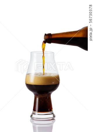 glass of beer on white background glass of beer on white background 56730378