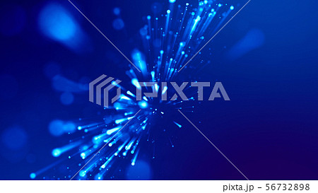 3d rendering of abstract blue background with glowing particles like micro world science fiction 56732898