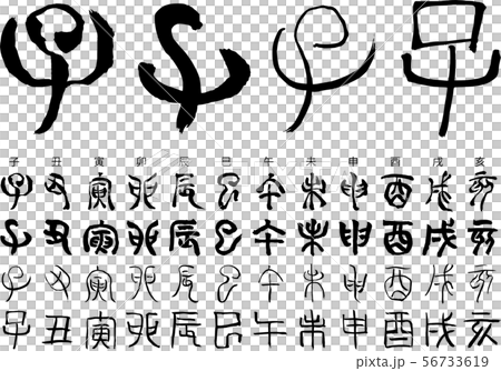 2020年干支3（篆書） 56733619