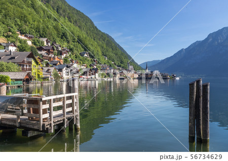 Hallstatt small town as postcard view 56734629