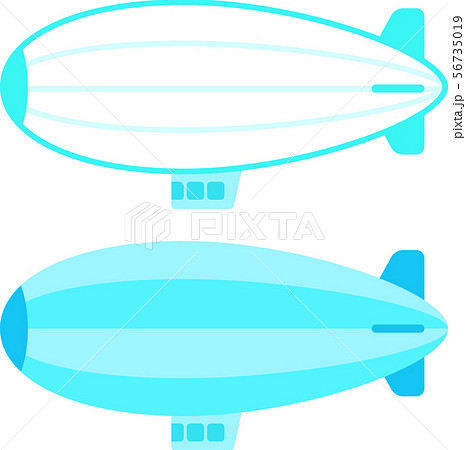 シンプルな飛行船のイラスト素材