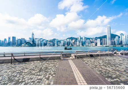 Beautiful architecture building exterior cityscape of hong kong city skyline Beautiful architecture building exterior cityscape of hong kong city skyline 56735600