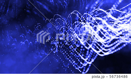 3d rendering of glow particles that fly in air as science fiction of microcosm or macro world or sci 56736486