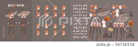Halloween anime manga black witch animation kit 56736538