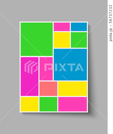 Vector empty collage board thirteen frames, photo 56737232