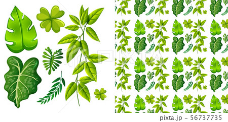 Seamless background design with isolated set of 56737735
