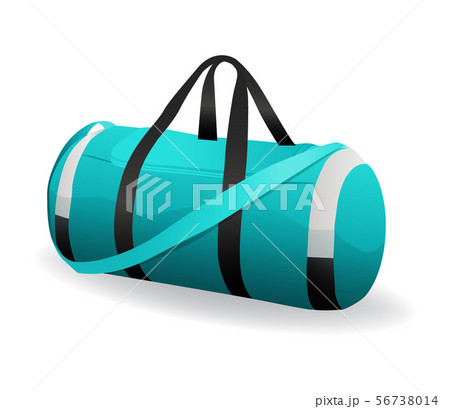turquoise sport bag for sportswear and equipment icon isolated turquoise sport bag for sportswear and equipment icon isolated 56738014