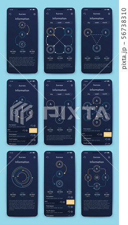 Different UI, UX, GUI screens and flat web icons for mobile apps 56738310
