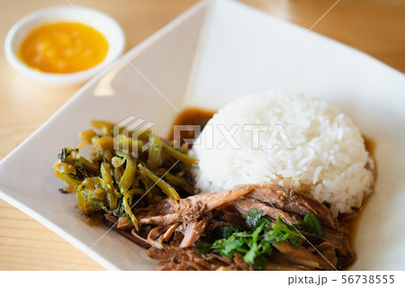 Stewed pork leg on rice Stewed pork leg on rice 56738555