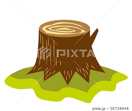 切り株 株 木 アイコンのイラスト素材