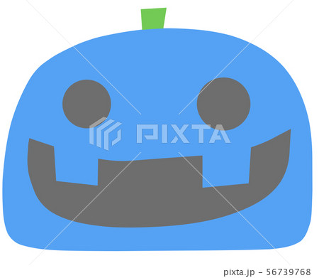 ジャック オー ランタン 青 のイラスト素材
