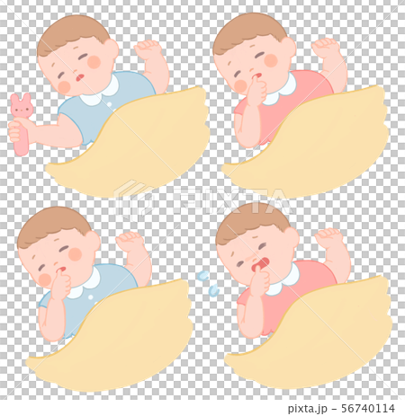 Sleeping baby set - Stock Illustration [56740114] - PIXTA