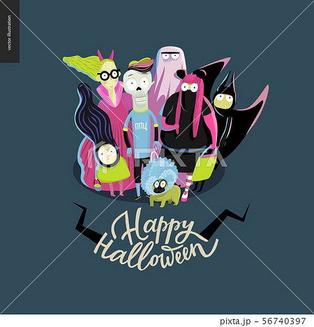 Happy Halloween greeting card Happy Halloween greeting card 56740397