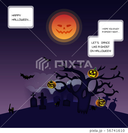 ジャックオーランタン　ハロウィンのベクターイラスト 56741610