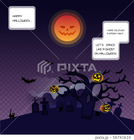 ジャックオーランタン　ハロウィンのベクターイラスト 56741610