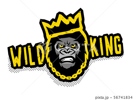 Angry gorilla head in the baseball cap on a dark background. Vector illustration. Angry gorilla head in the baseball cap on a dark background. Vector illustration. 56741834