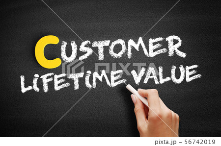 Customer Lifetime Value text on blackboard 56742019