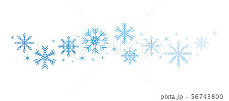 bright snowflake and stars border isolated on white background bright snowflake and stars border isolated on white background 56743800