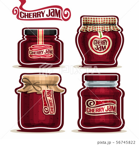 Vector set of Cherry Jam 56745822