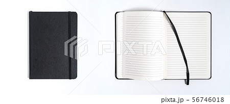 black notebook on white background with clipping black notebook on white background with clipping 56746018