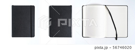 Notebook mock up with clean black blank for design Notebook mock up with clean black blank for design 56746020