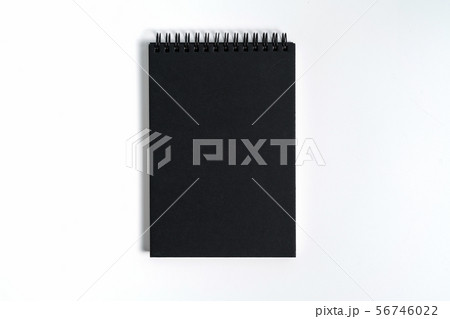 Notebook mock up with clean black blank for design 56746022