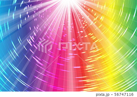 カラフルベクターイラスト背景素材壁紙 カラー 光 閃光 放射光 光線 無料 フリー レーザービーム のイラスト素材