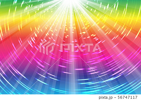 カラフルベクターイラスト背景素材壁紙 カラー 光 閃光 放射光 光線 無料 フリー レーザービーム のイラスト素材 56747117 Pixta