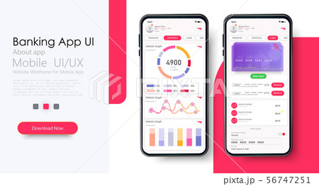 Banking App UI Kit responsive  app statistics card 56747251
