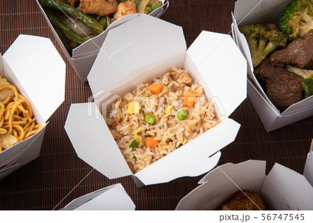 american chinese fried rice in container american chinese fried rice in container 56747545