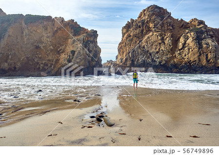 Man at Pfeiffer Beach, California 56749896
