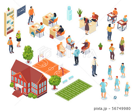 School Isometric Set 56749980