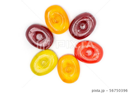 Colourful hard candy isolated on white 56750396