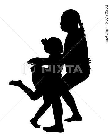 children together, silhouette vector children together, silhouette vector 56750563