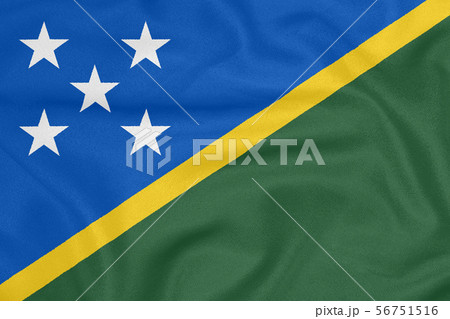 Flag of Solomon Islands on textured fabric. 56751516