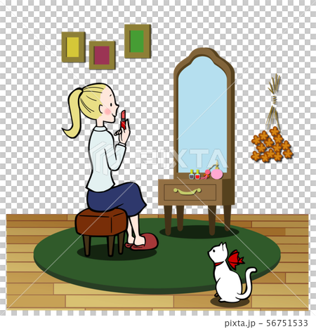 ポニお部屋でお化粧 56751533