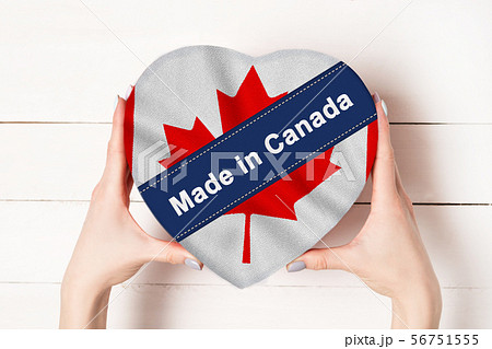 Inscription Made in Canada, the flag of Canada. 56751555