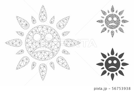 Sad Sun Light Vector Mesh Network Model and Triangle Mosaic Icon Sad Sun Light Vector Mesh Network Model and Triangle Mosaic Icon 56753938