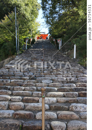 道後ー伊佐爾波神社の石段 道後ー伊佐爾波神社の石段 56754531