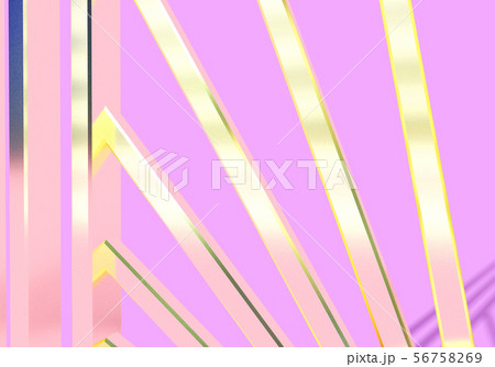 Art deco or modern abstract golden gate with vintage 1920 style. 3D illustration 56758269