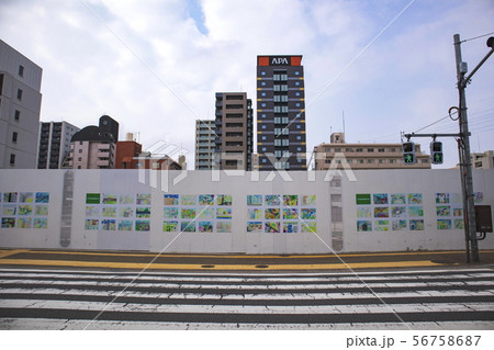 東京メトロ千代田線 綾瀬駅東口の写真素材