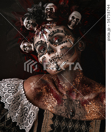 Halloween Girl in a Death Costume 56758744